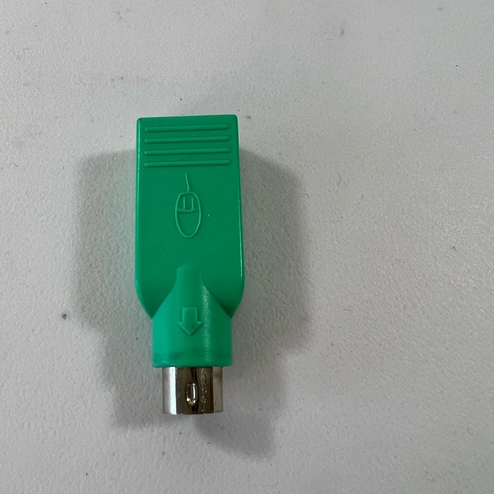 Mini 6 Pin DIN PS/2 to USB Mouse Adapter Connector Grn USB 2.0 Male to Female